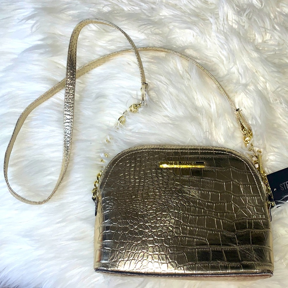 Beautiful gold snake print cross bag
